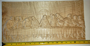 The Last Supper - Curly Maple, 18" by 9"